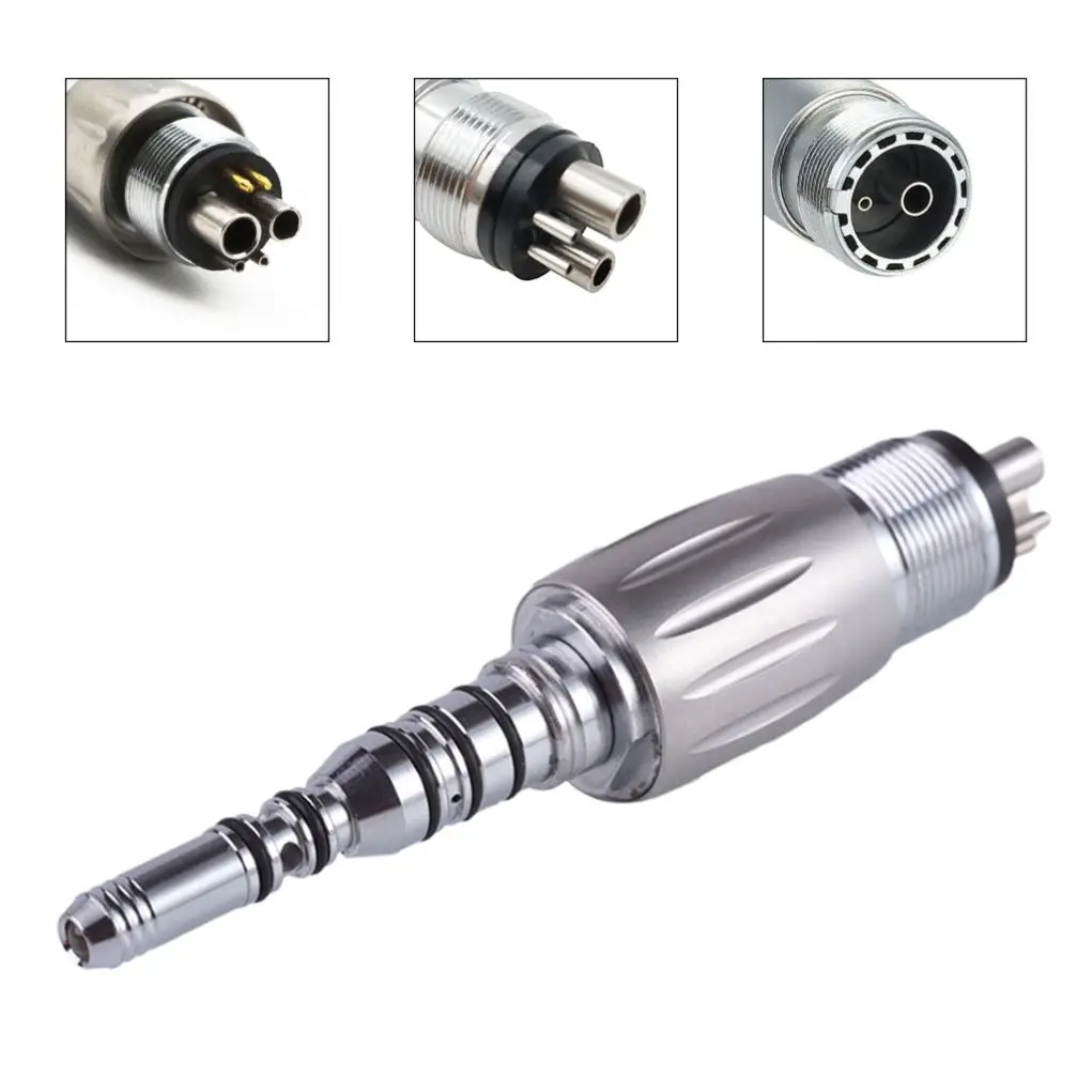 den tal Quick Coupling Coupler Fiber Optic Handpiece Adaptor LED 2/4/6 Holes Fit in High Speed Dentisit Hand Tools