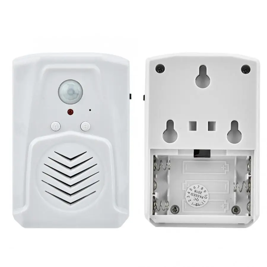 MP3 Downloadable Wireless PIR Motion Sensor Activated Player Infrared Doorbell Shop Store Welcome Voice Reminder with USB Cable