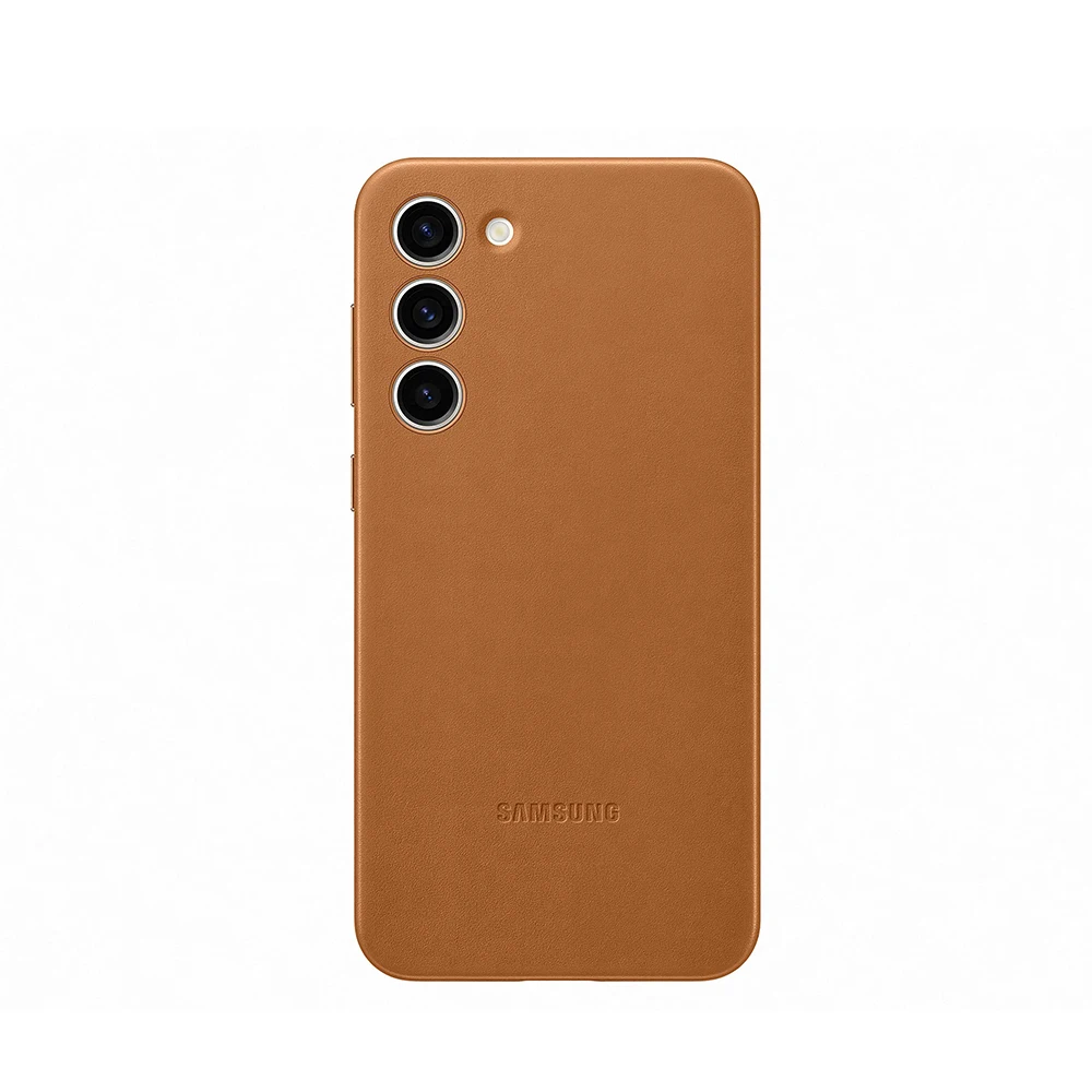 Oryginalne skórzane etui na smartfon Samsung do Galaxy S23+ S23 Plus, cienkie etui z prawdziwej skóry. — zdjęcie produktu 4