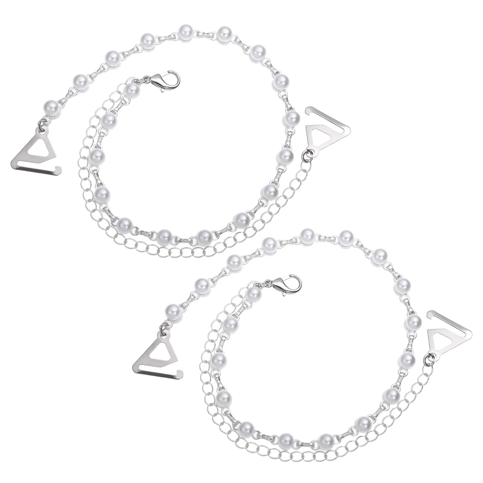 

1Pair Pearl Bra Shoulder Straps Fashion Dress Use Non-Slip Decoration Straps Summer Underwear Belts