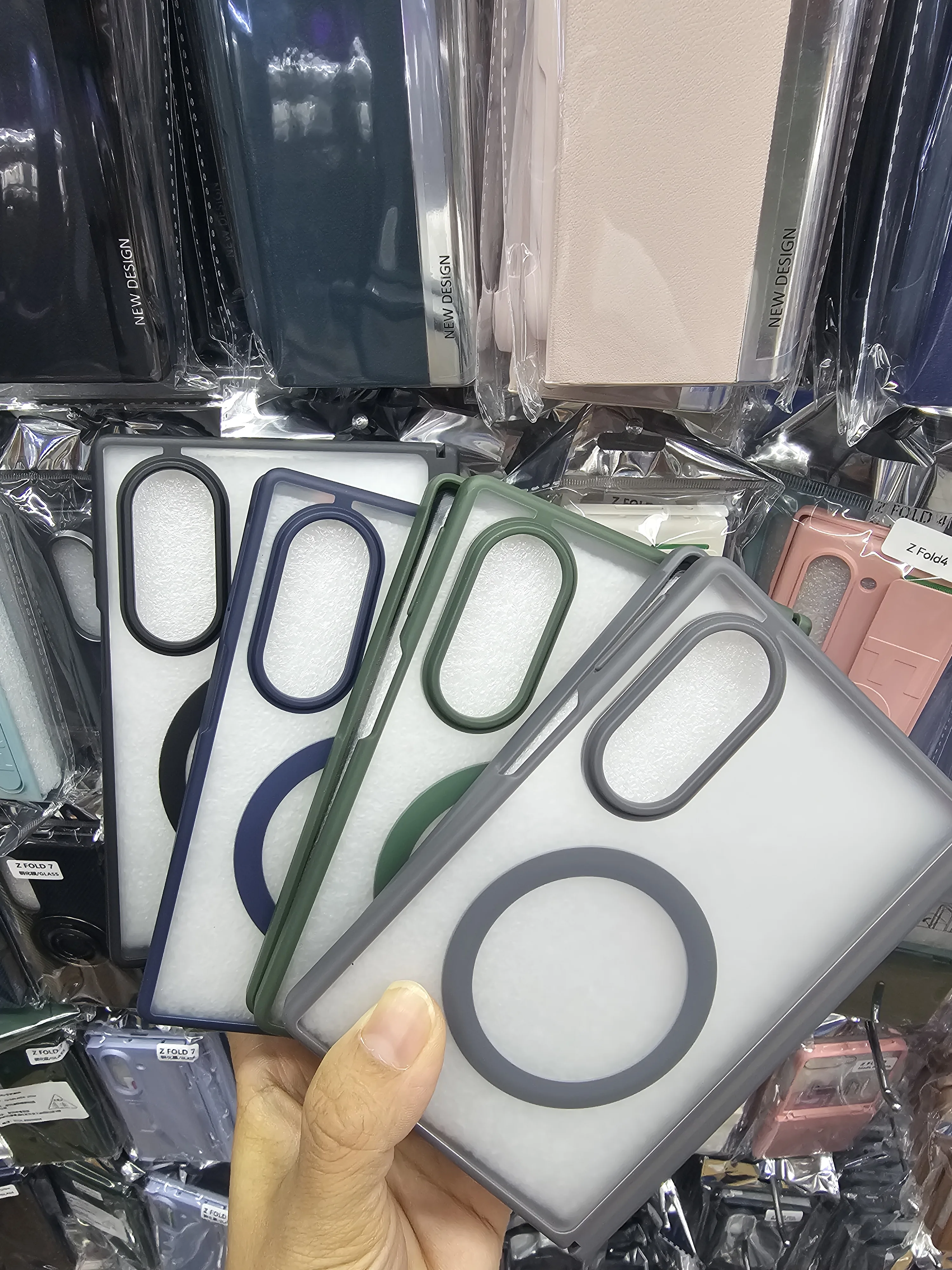 Fold 8 Case Cover For Magsafe Magnetic Matte Phone Case For Samsung Galaxy Z Fold 8 7 6 5 4 Transparent Hinge Protection Cover