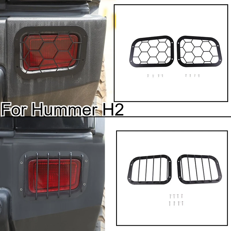 

Fit For Hummer H2 2003-2007 car styling Stainless steel Black Car Rear Bumper Fog Light Lamp Cover Trim Cover car accessories