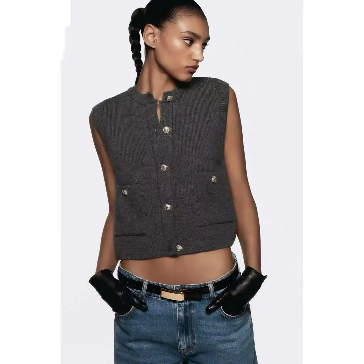 

Vests Waistcoats Thin Womens Vest Orange Summer Mesh Lightweight Stretchy Skin-Friendly Breathable Flexible Urban Chic Light Y2K