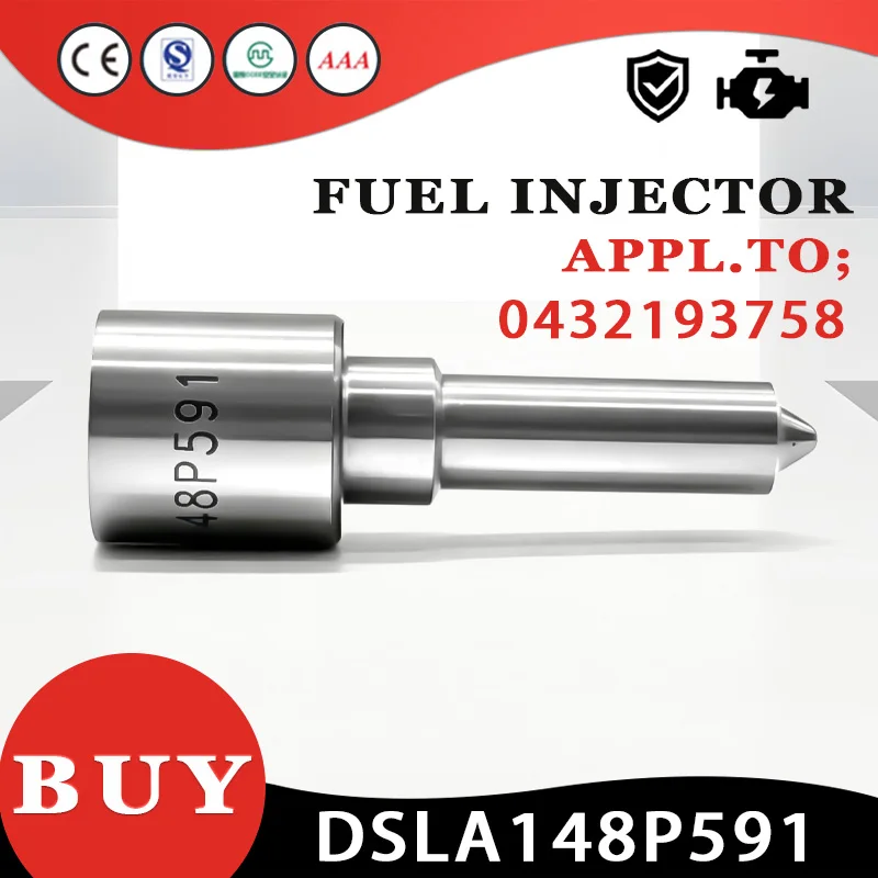 DSLA148P591 Diesel Injector Flat Head White Spray Nozzle For Injector Model: 0432193758 Suitable Engine Parts LG0242