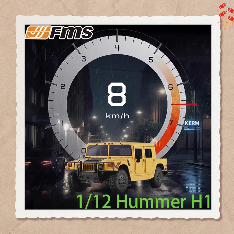 

Fms 1/12 Hummer H1 двух/четырехколесный привод, переключение, высокая и низкая скорость, переключение, светодиодная радиоуправляемая модель автомобиля