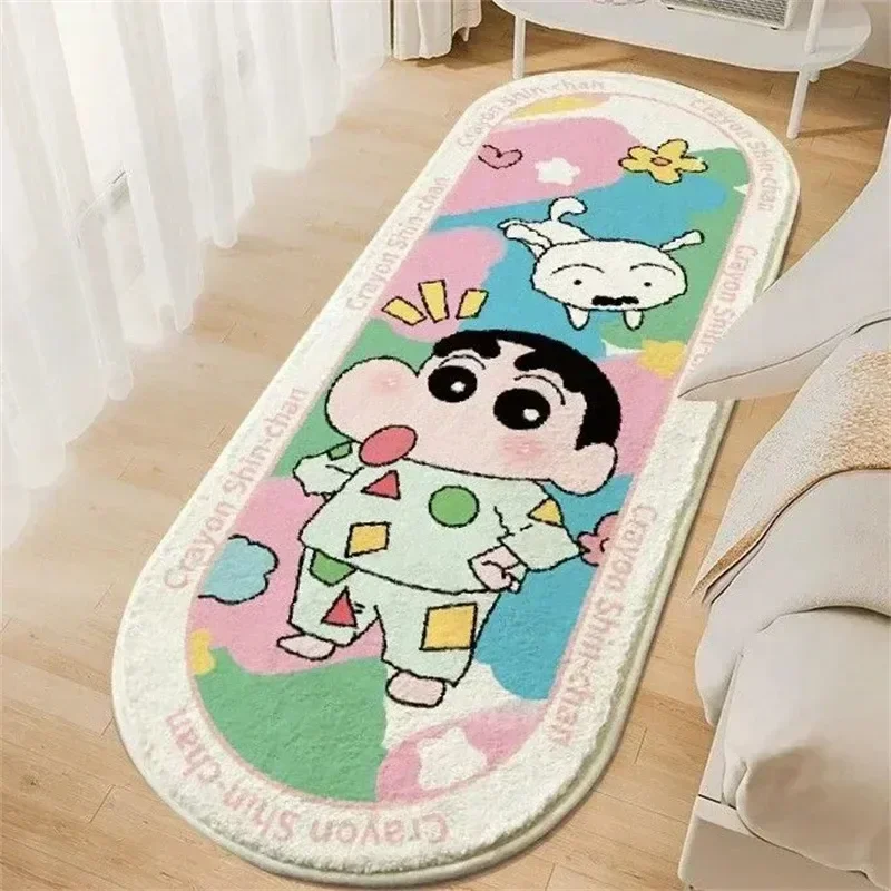 Kawaii Crayon Shin-Chan Carpet Anime New Bedroom Bedside Blanket Living Room Household Supplies Coffee Table Blanket Non-Slip