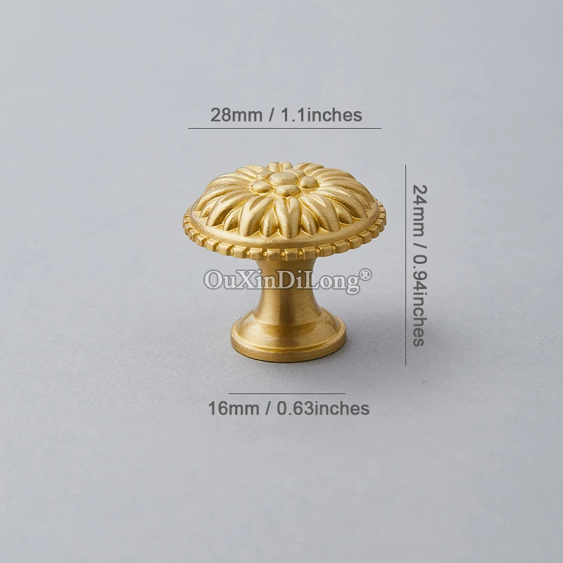 Retro 4PCS Solid Brass Furniture Pulls Handles Drawer Knobs Cupboard Wardrobe Kitchen Closet SET Dresser Shoe Cabinet Pulls Knob