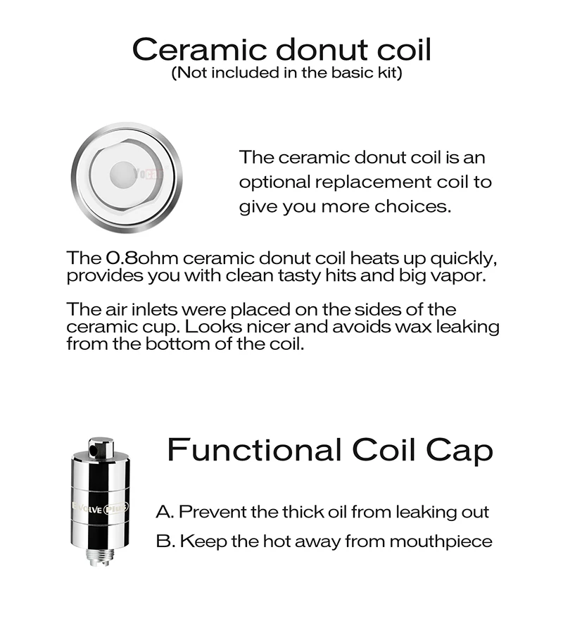 オリジナルyocan進化プラスqdcコイルクォーツデュアル & donautセラミック進化プラスpandon用ワックス蒸気を吸うペン気化器キット