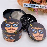 2inch Cartoon Herb Grinder 4-Layer Manual Salt Pepper Mortar Spice Mill Pestle Raw Grass Tobacco Grinder Cigarette Smoking Tool