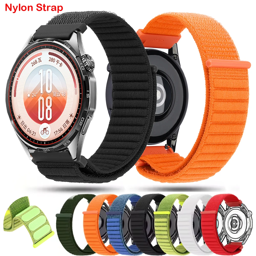 22mm Band For Huawei Watch GT 7 GT7Pro GT7/6/5/4 46mm Loop Nylon Bracelet For Huawei Watch GT 7 Runner 2 Watch Buds2 Watchband