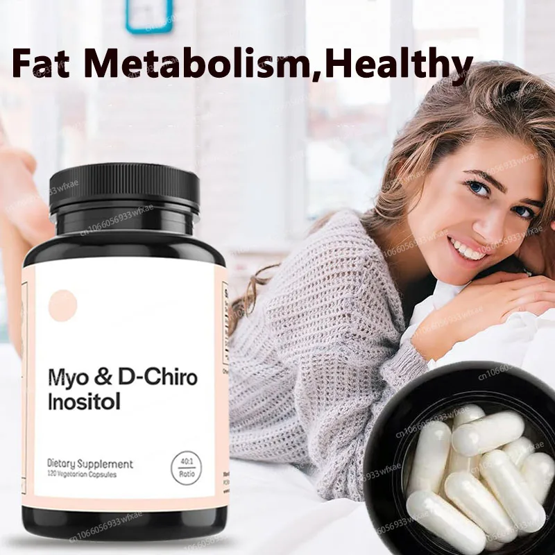 

120 капсул Мио-инозитола и D-хиро-инозитола для женщин при СПОС, гормональный баланс (соотношение 40:1), поддержка здоровья яичников и цикла