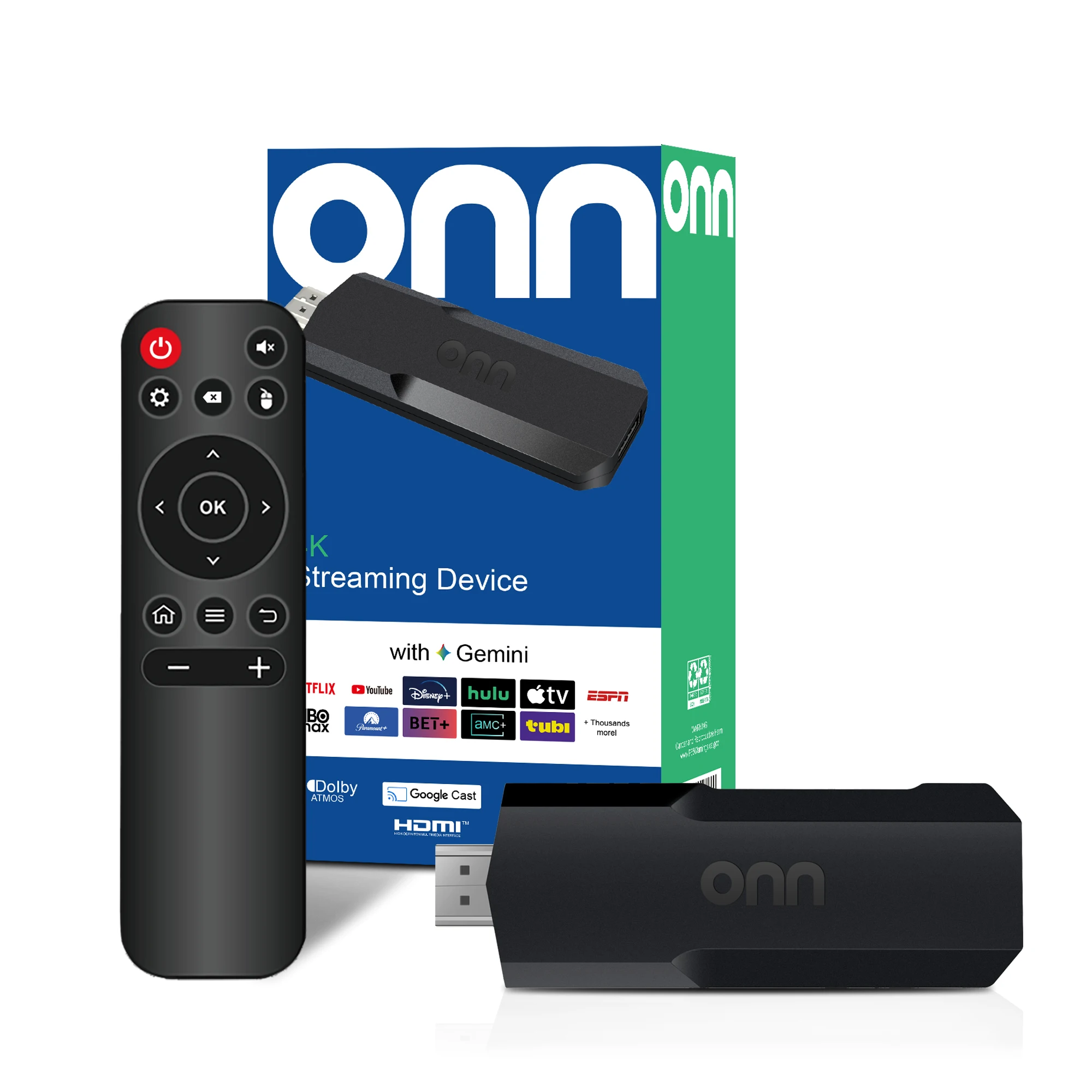 Portable ONN TVR3 Android11 TV Dongle,RK3228A 1.5GHz Quad‑Core,8GB+128GB Memory,HDMI1.4 4K Output,Dual‑Band WiFi,Bluetooth4.0 IR