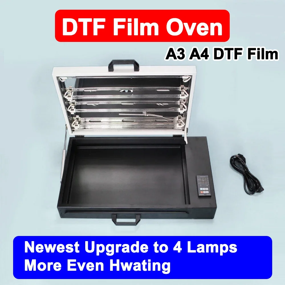 

A3 A4 DTF Film Oven Baker PET Film Curing Device Hot Melt Powder Oven Direct To Film Dryer 30x45cm 110V Or 220V