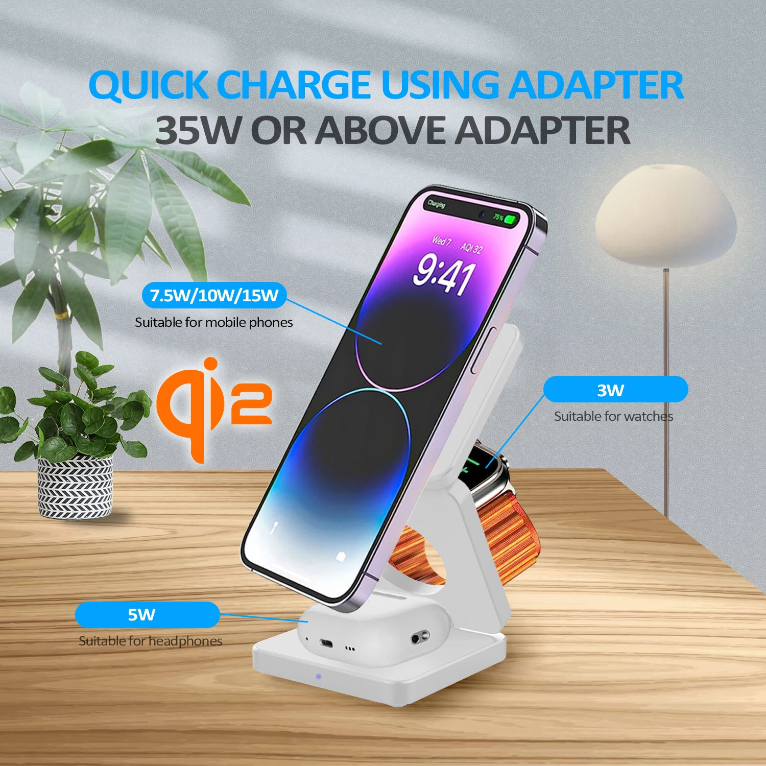 Watches Smartwatch Samsung - Qi 3 in 1 무선 충전
