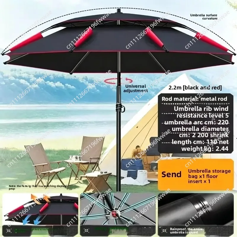 For Fishing Umbrella Universal Sun Protection, Rainstorm-proof and Sunshade Large Fishing Umbrella