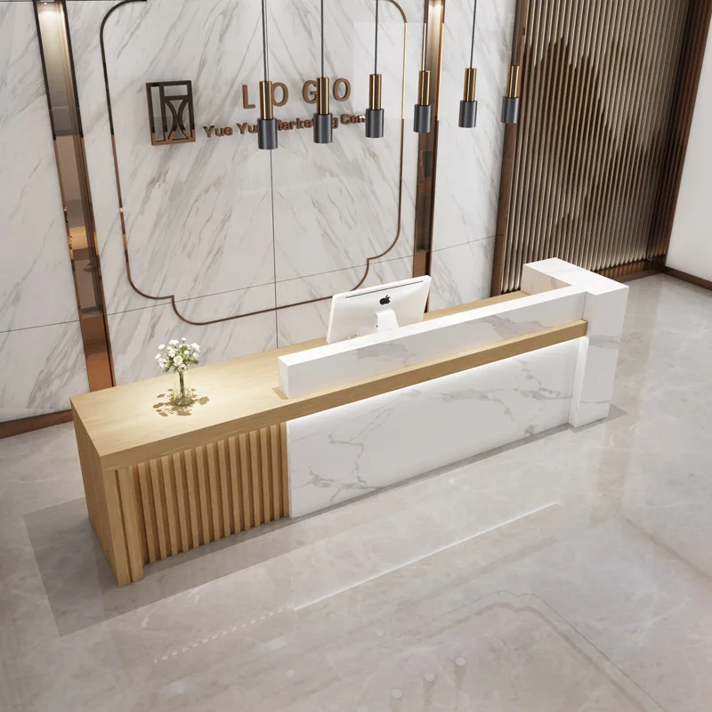 Meja Kasir Resepsionis Toko Pakaian Vintage, Meja Kasir Lembaga Pelatihan, Perabot Resepsionis JT40C