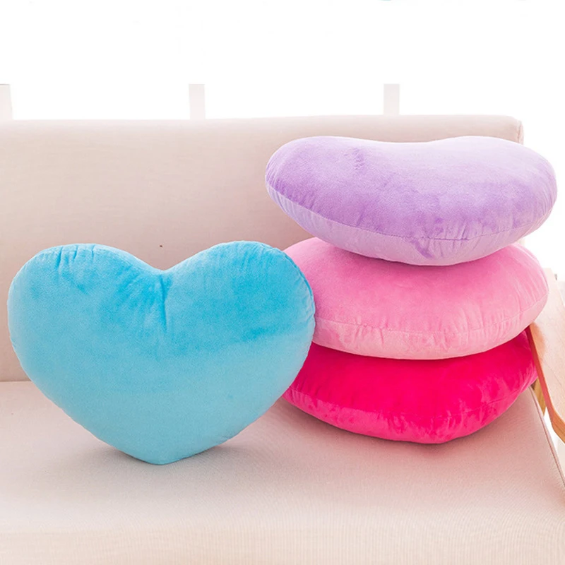 Cute Heart Shaped Plush Pillow Soft Sleeping Pillow Living Room Decor Valentine's Day Gifts Comfortable Love Pillow Sofa Cushion