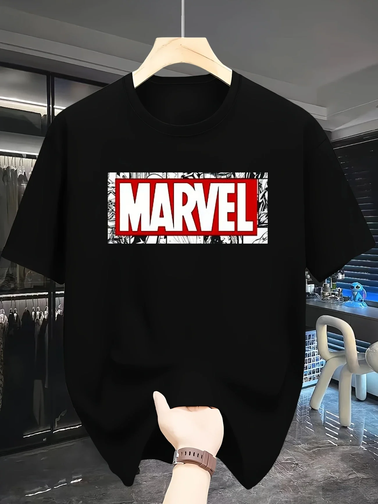 

Мужская футболка серии MARVEL Avengers, повседневная черная футболка унисекс с короткими рукавами для пар, летняя футболка унисекс, подарок на день рождения