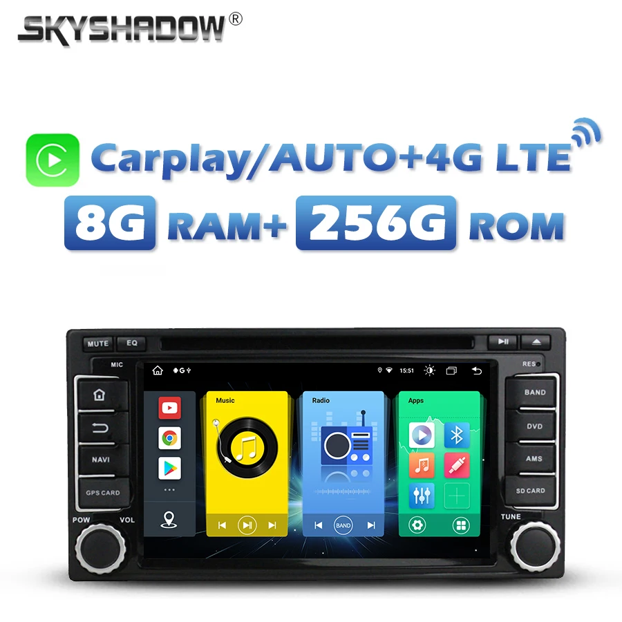 

4G SIM Carplay Auto Android 13.0 8G+256G Car DVD Player DSP GPS RDS radio wifi Bluetooth For Subaru Forester Impreza 2008-2012