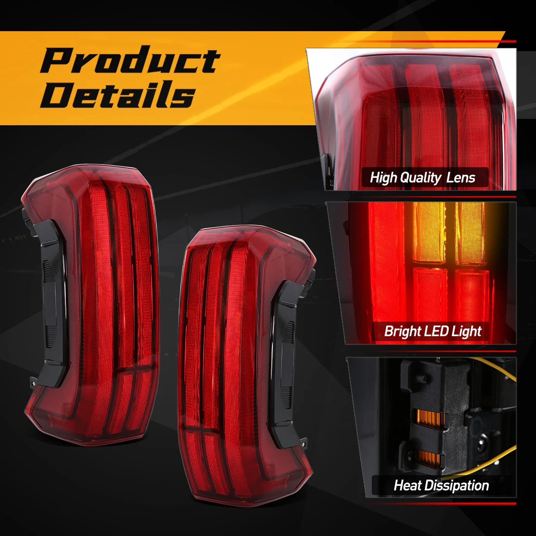 Car Tail Light Assembly For Toyota Tundra 2022 2023 2024 US Version Rear Driving Warning Brake Turn Signal Tail Lamps