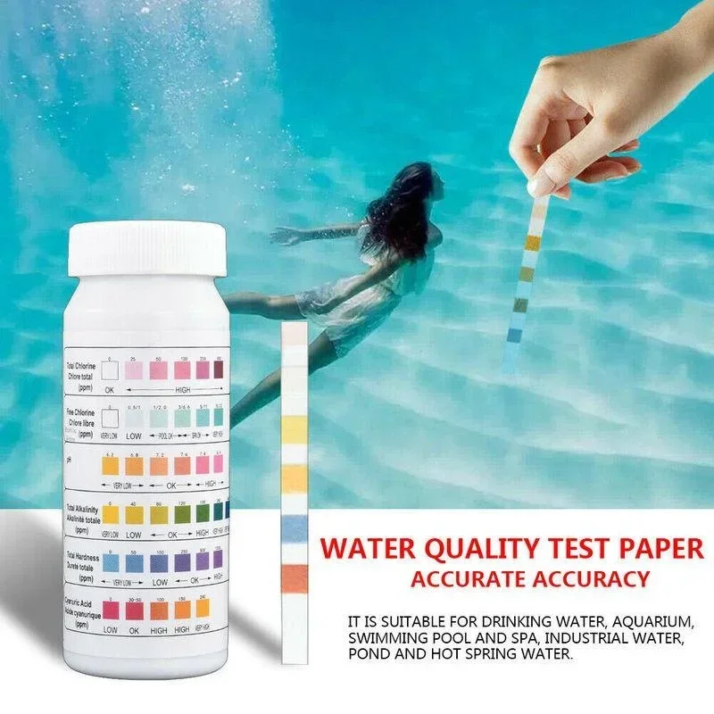 50 x Swim Pool/Spa/Hot Tub Test Strips Chlorine/Bromine Alkalinity pH