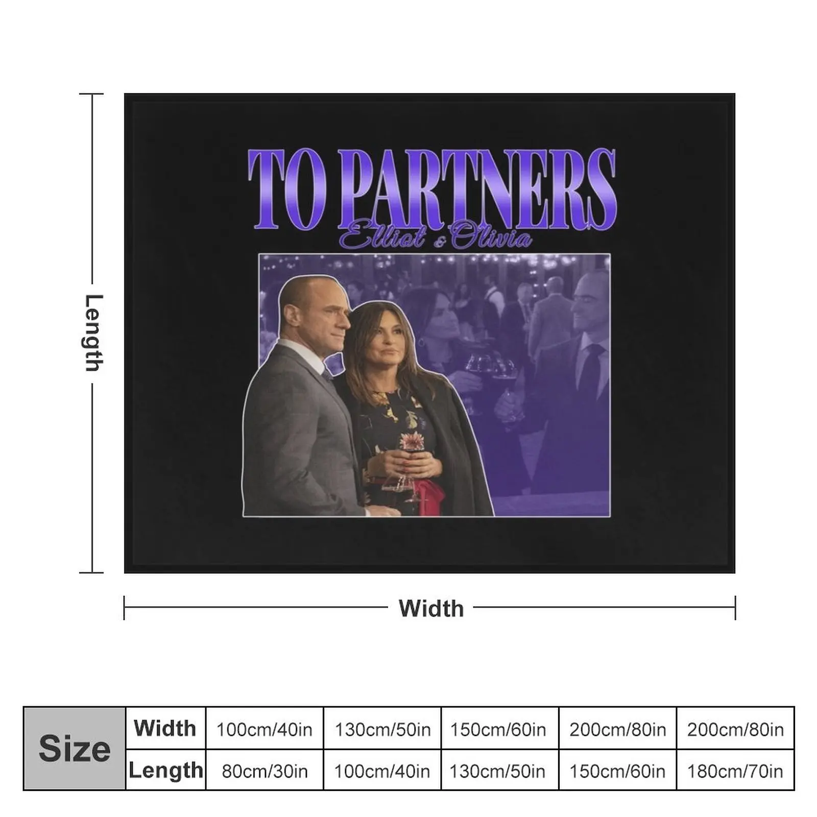 To Partners EO Bensler Olivia Benson Elliot Stabler 90s Inspired Vintage Homage Classic . Throw Blanket Warm Blankets