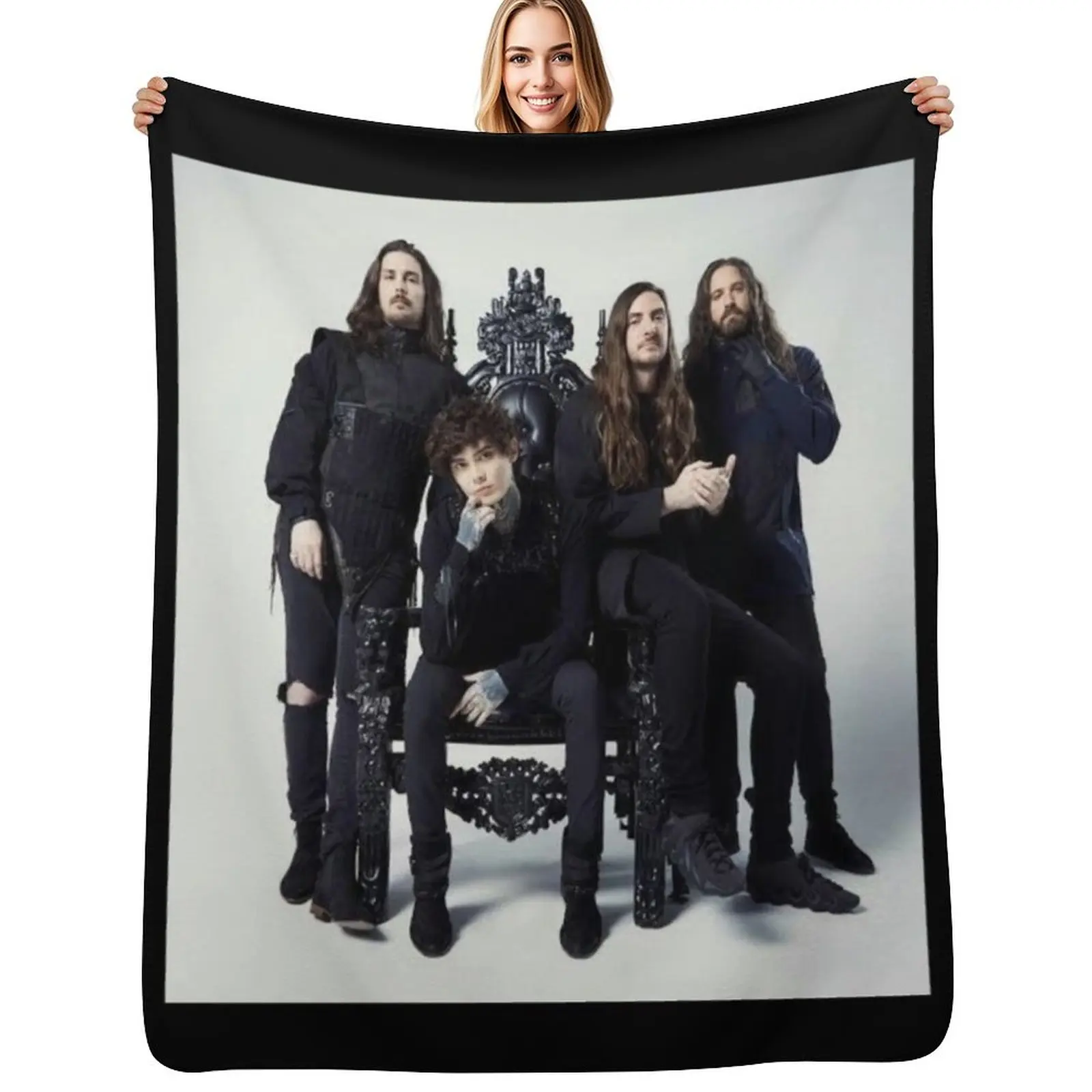 

Polyphia Merch Polyphia Band Team Throw Blanket Furry heavy to sleep Beach blankets and throws Blankets