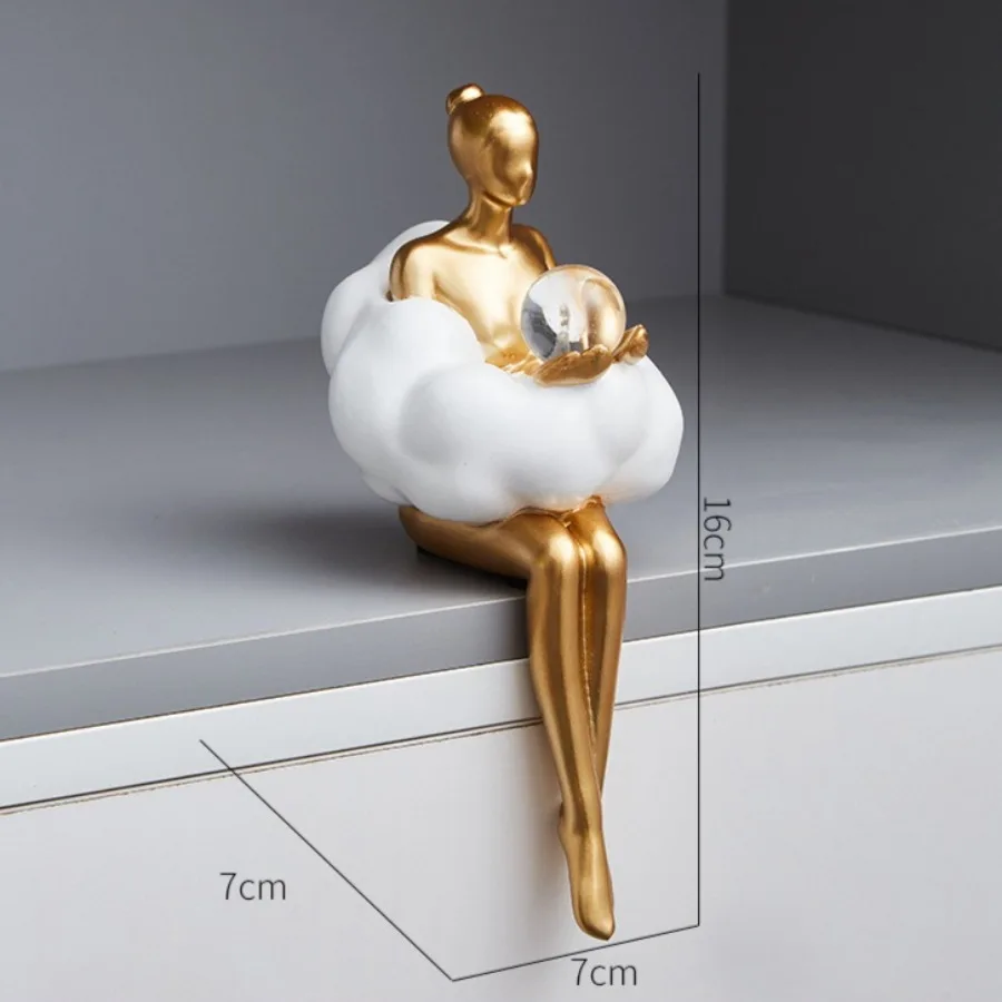 Cloud Girl Ballerina Figurine - Elegant Dance Decor for Living Room, Car Dashboard Office Desk,Ballet Enthusiasts Dance Teachers