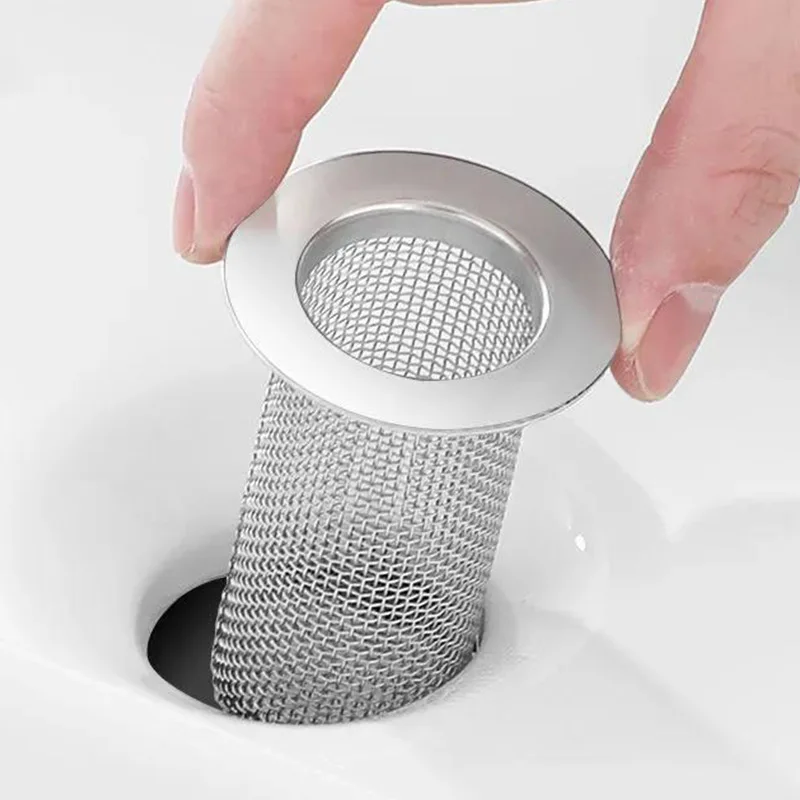 304 Stainless Steel Floor Drain Filter Mesh Kitchen Sink Anti-clog Filter Bathtub Hair Catcher Shower Leak Net Strainer Drains