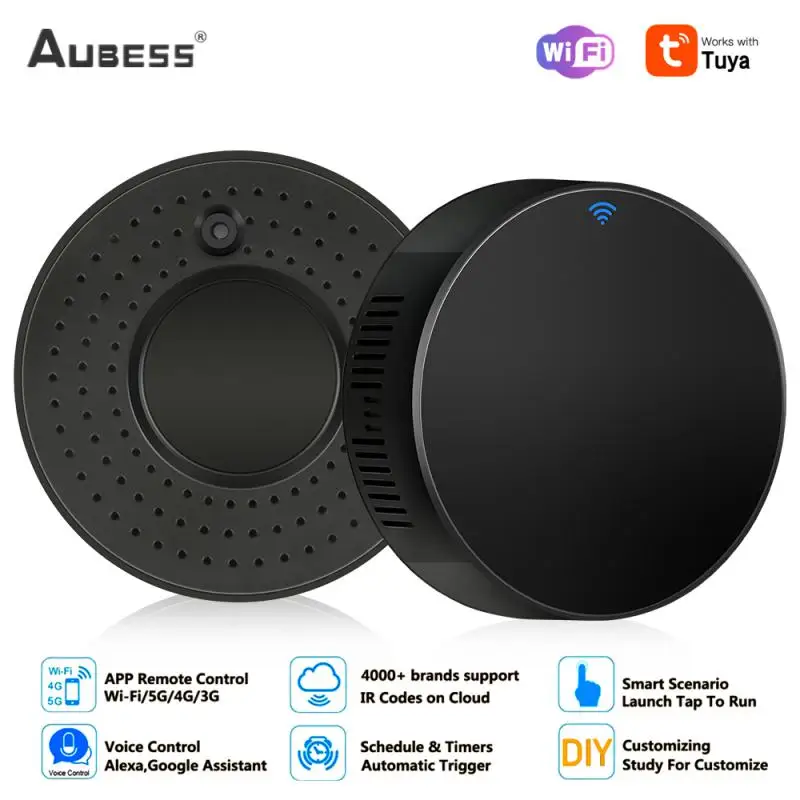 

AUBESS IR Remote Control Wifi Smart Home Universal Infrared Controller For TV DVD AUD AC Works With Tuya Amz Alexa Google Home