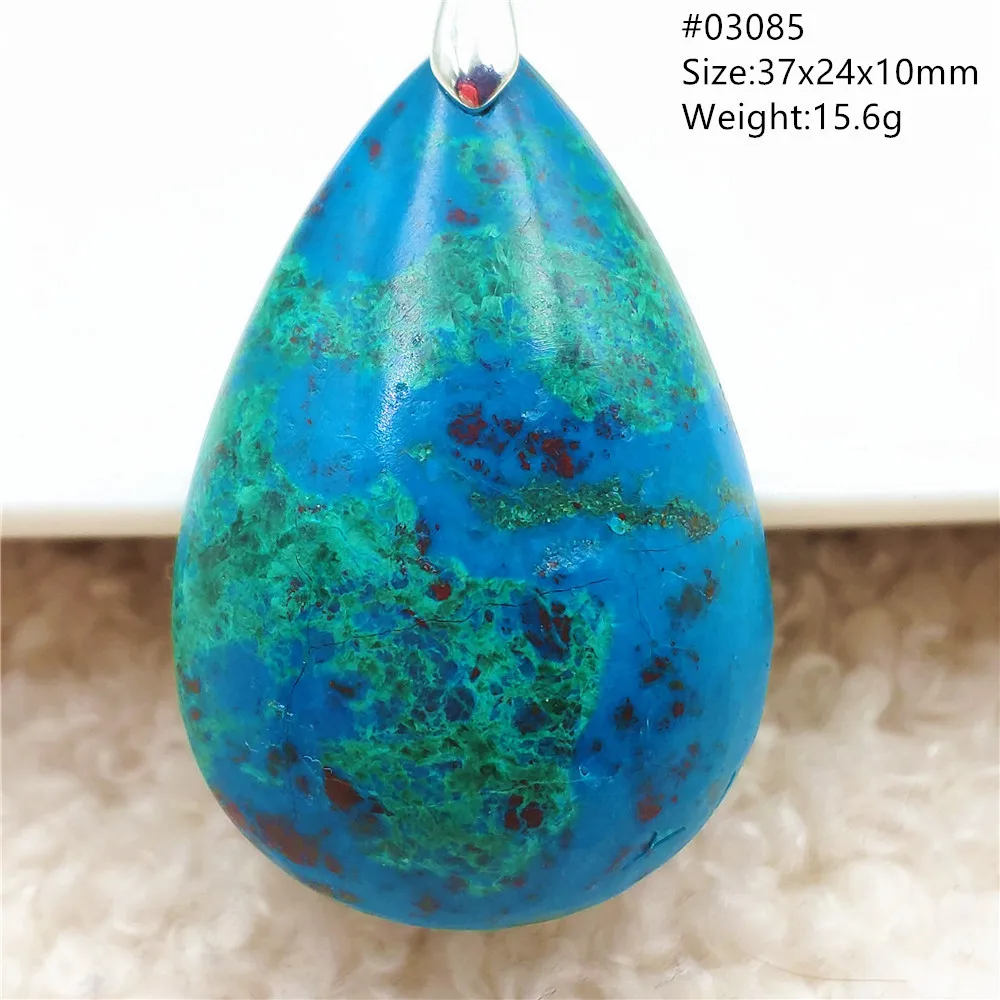 Natural Blue Azurite Malachite Pendant Rare Jewelry Women Men Malachite Rare Water Drop Necklace AAAAAA