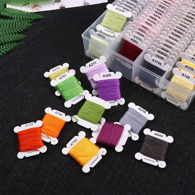 40/80/120 Colors DIY Cotton Embroidery Thread Multi-Color Embroidery Yarn For Sewing Embroidery Thread Set With Organizer Box