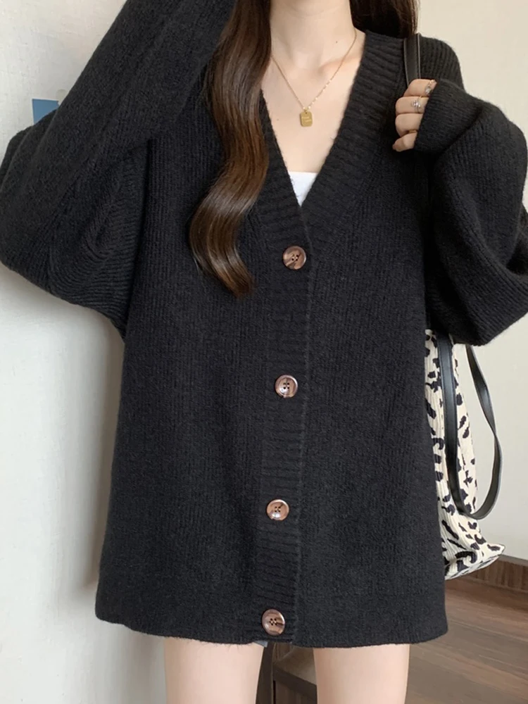 

Свитера Джемперы Кардиганы Женские Девушки ПР Красочные Shell Edge Button-Femme BF Y2K Комфортные Профессиональные Минимальные Элегантные Простые