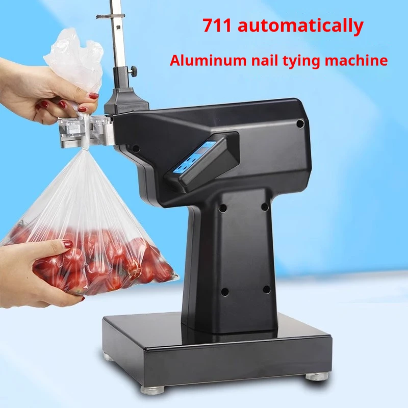 Máquina automática de selagem de unhas de alumínio, selador elétrico de saco de supermercado para embalagens de alimentos 220V