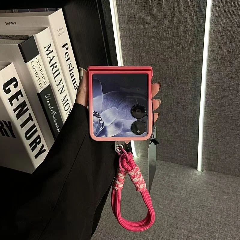 لطيف سميكة الشفاه سوار حزام جراب هاتف ل Xiaomi مزيج الوجه 2 لسامسونج غالاكسي ZFlip 7 6 5 4 3 7FE التدرج غطاء للحماية