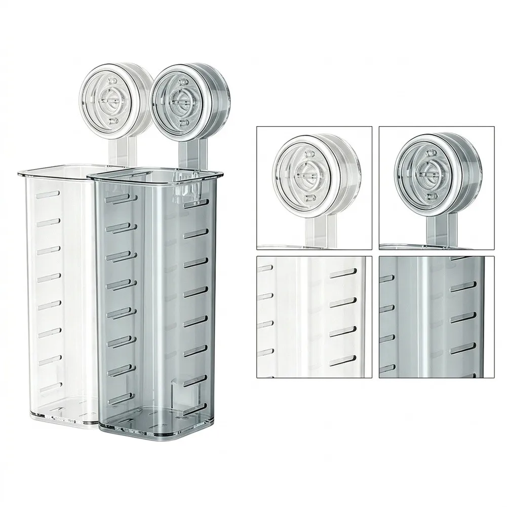 Wall Mounted Hair Tool Rack for Bathroom Use Suction Cup Design Holds Flat Irons Curling Wands and Styling Accessories