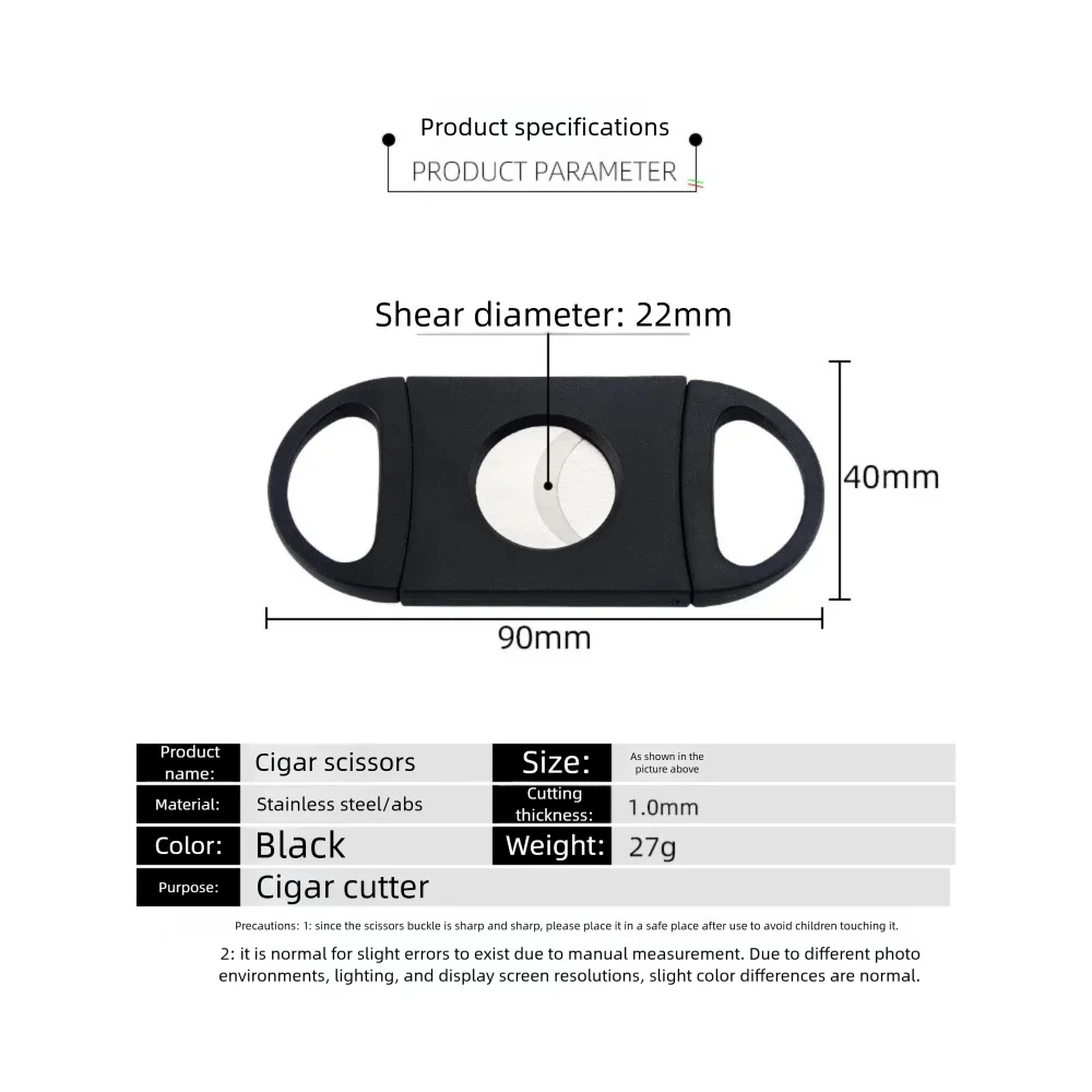 

Stainless Steel Cigar Scissors Portable Home Use Cutter Ideal Christmas Gift for Cigar Enthusiasts