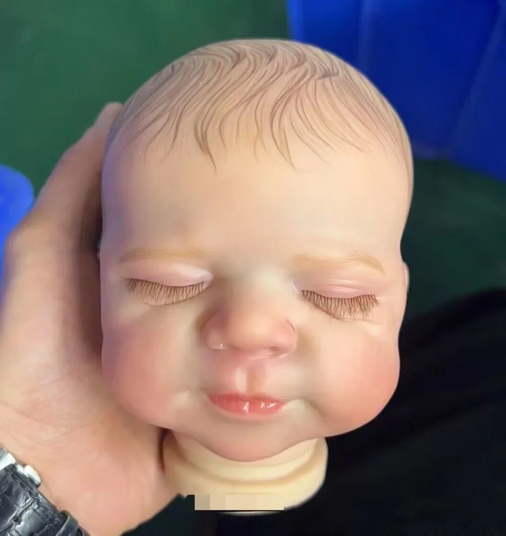 19inch Already Painted Reborn Doll Kits Pascale Sleeping Baby 3D Painting Skin with Visible Veins Cloth Body and Eyes Included