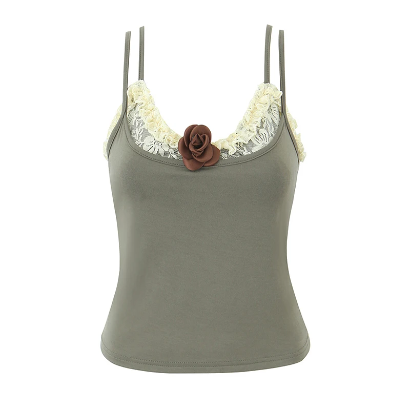 

YENKYE Sexy Street Cool Girl 2pcs Camisole O Neck Fit Slim Summer Tops Women Chic Crop Top
