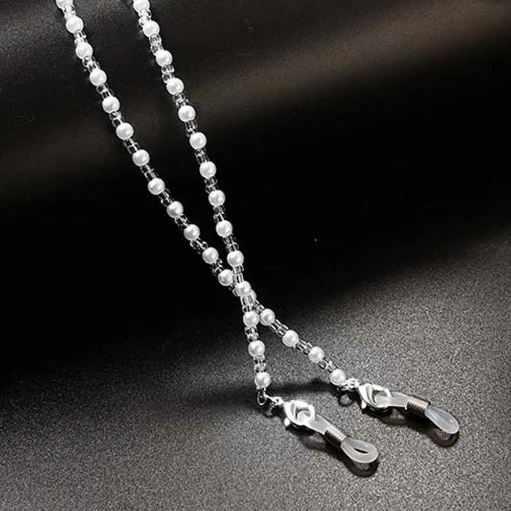 진주 크리스탈 마스크 끈 선글라스 체인 목 스트랩 안경 체인 비즈 안경 체인 마스크 체인 안경 줄