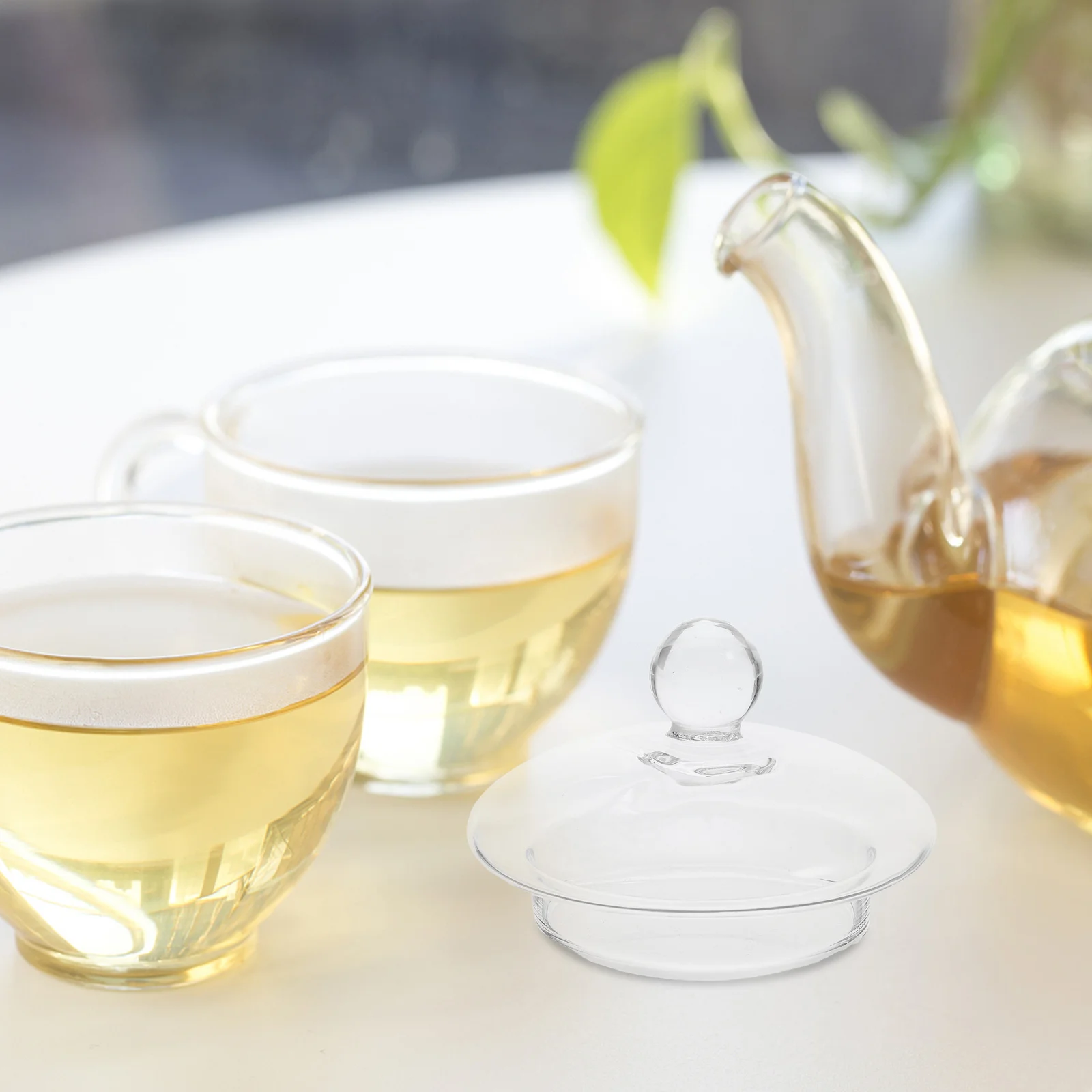 

Replacement Glass Lid Tea Kettle Spill-Proof Heat-Resistant Transparent Cover Easy Use Teapot Accessory