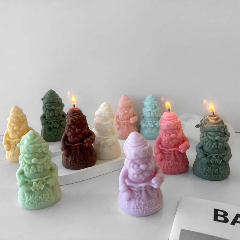 Molde vela silicona Papá Noel para crear decoraciones navideñas detalladas