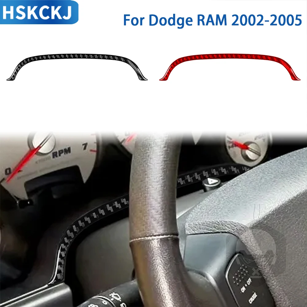 

For Dodge RAM 2002 2003 2004 2005 Car Accessories Carbon Fiber Interior Speedometer Top Trim Sticker Modification