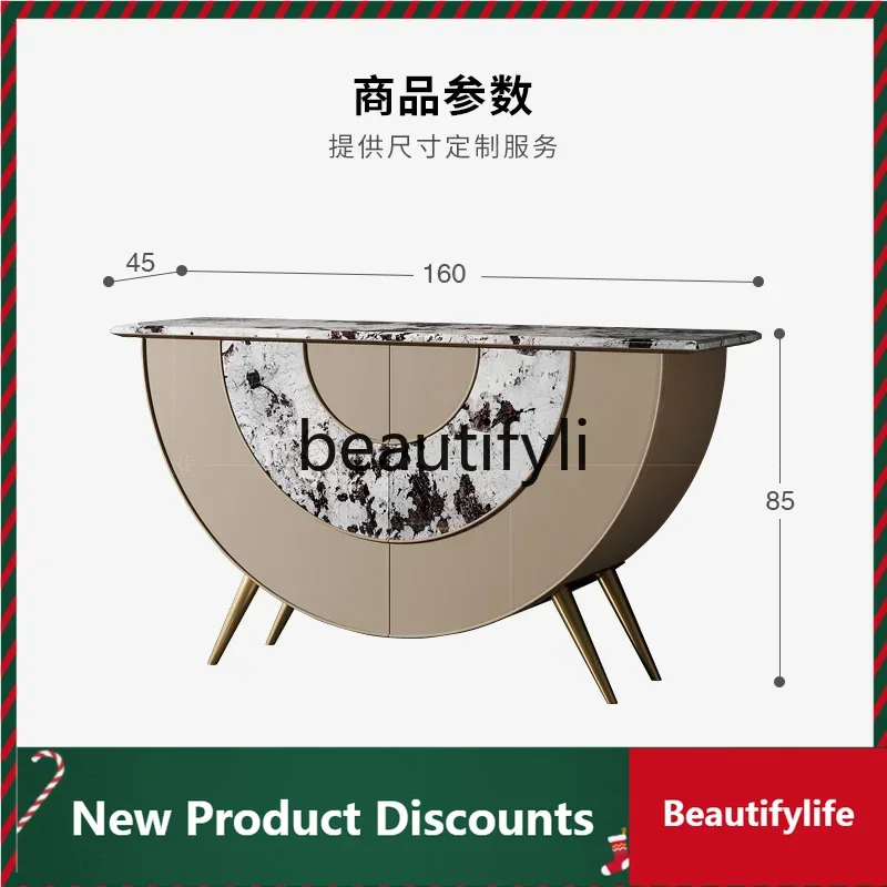 

Light luxury Xuanguantai storage storage cabinet Modern simple marble high-end dining side cabinet D80