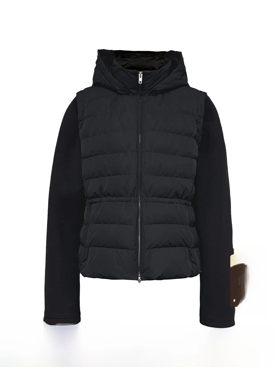 Detachable down Jacket 90 White Duck down Space Cotton Sleeve Ribbed Duck down Jacket Three-way Detachable Men's Winter Coat