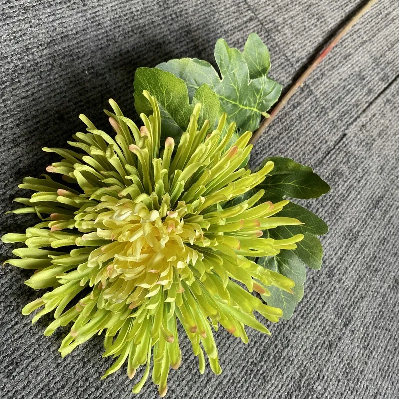 Künstliche Drachenklaue-Chrysantheme aus Seide – realistische Kunstblume, Schlafzimmer-/Wohnzimmer-Desktop-Dekoration, ideal für Weihnachtsdekoration – Detail 8