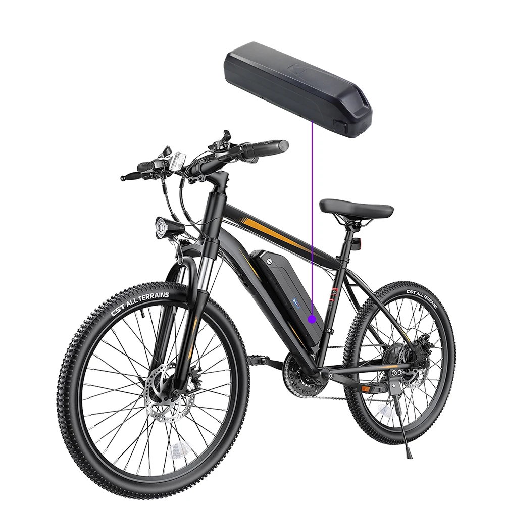 Lithium-ion Upgraded Shark Down Tube 36V 10.4Ah 13Ah 36V 15Ah 17.5Ah Battery Pack for 250W 350W Totguard 26″ Electric Bike