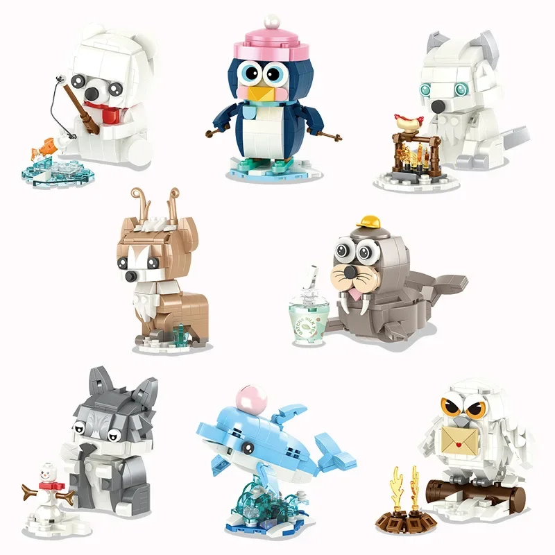 

Ocean Land Animal, маленькие строительные блоки, обучающая сборка, игрушка, модель, подарок для детей, творческая игра, STEM Learning