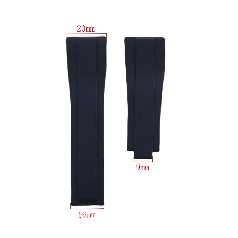 Men and women fluoro rubber watch strap for Rolex Black and Green Water Ghost Yacht GMT Camouflage folding buckle 20mm Wristband