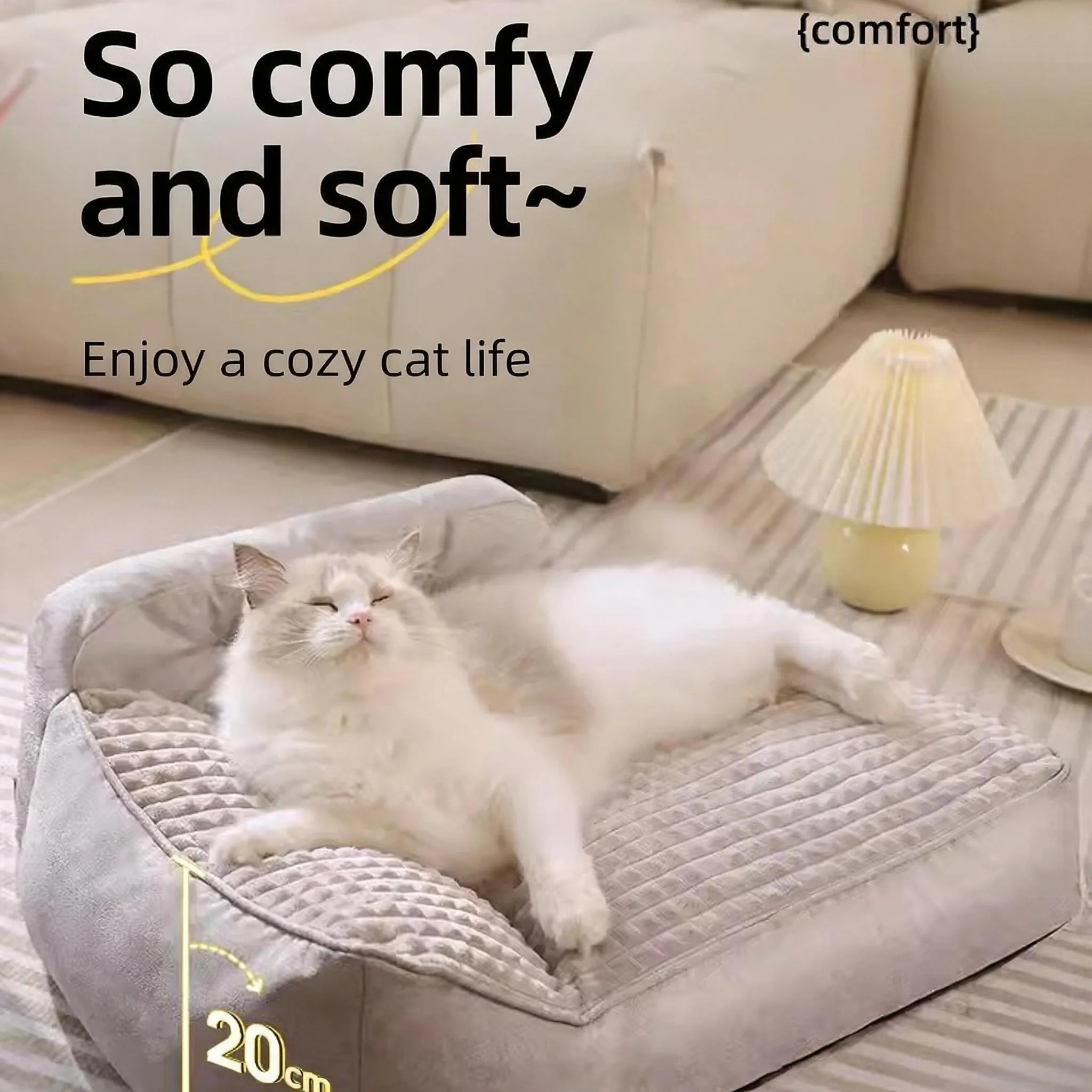 Soft Pet Bed for Dog and Cat Comfortable Winter Warm Sleeping Dog Bed Detachable and Washable Small Medium Pet Supplies